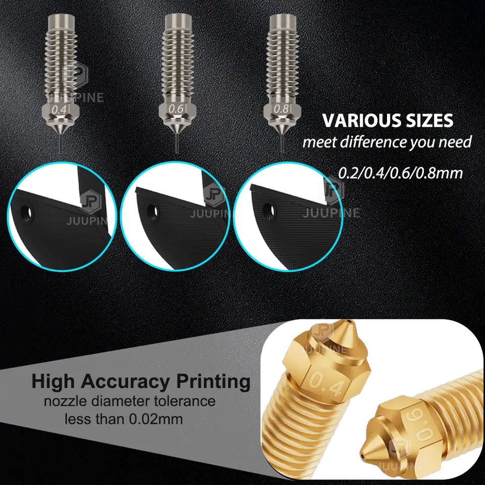For Elegoo Neptune 4 Max Hardened Steel Nozzle Upgraded 0.2 0.4 0.6 0.8 Neptune 4 Plus Kit Nozzle High Speed Nozzles Top Quality image 3