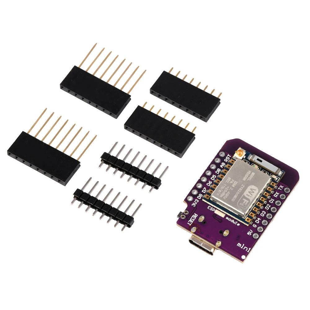 D1 Mini Esp8266 Wifi Scheda Di Sviluppo Esp-07S Esp-07 Esp-8266Ex Scheda Di Sviluppo Ch340C Tipo-C Interfaccia Wifi Modulo Con Pin