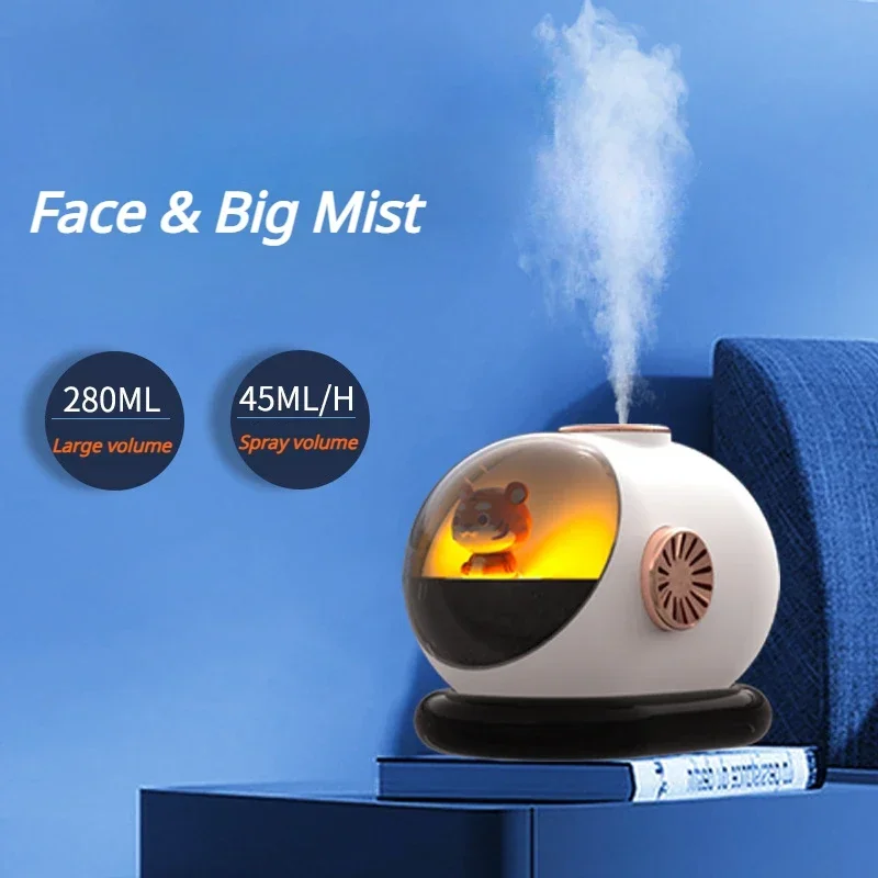 

New Diffuser Large Fog Volume Mini Essential Oils Diffuser Submarine Humidifiers Desktop Mute 280ML Aroma Gitt For Home Bedroom