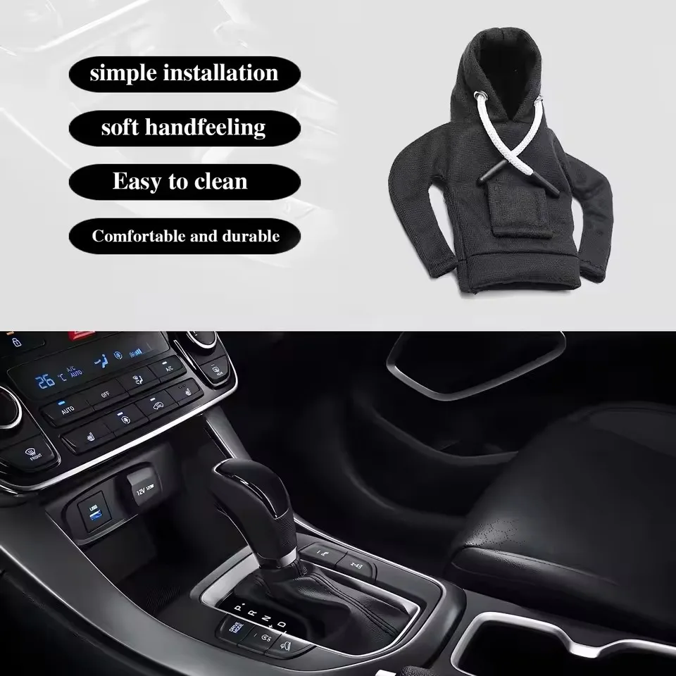 Cotton Polyester Car Gear Shift Hoodie Cover