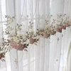 Luxury Curtains Sheer For Living Room Lace Blue Embroidered Pink-purple Romantic Princess Window Screen Kitchen Tulle Drapes 2