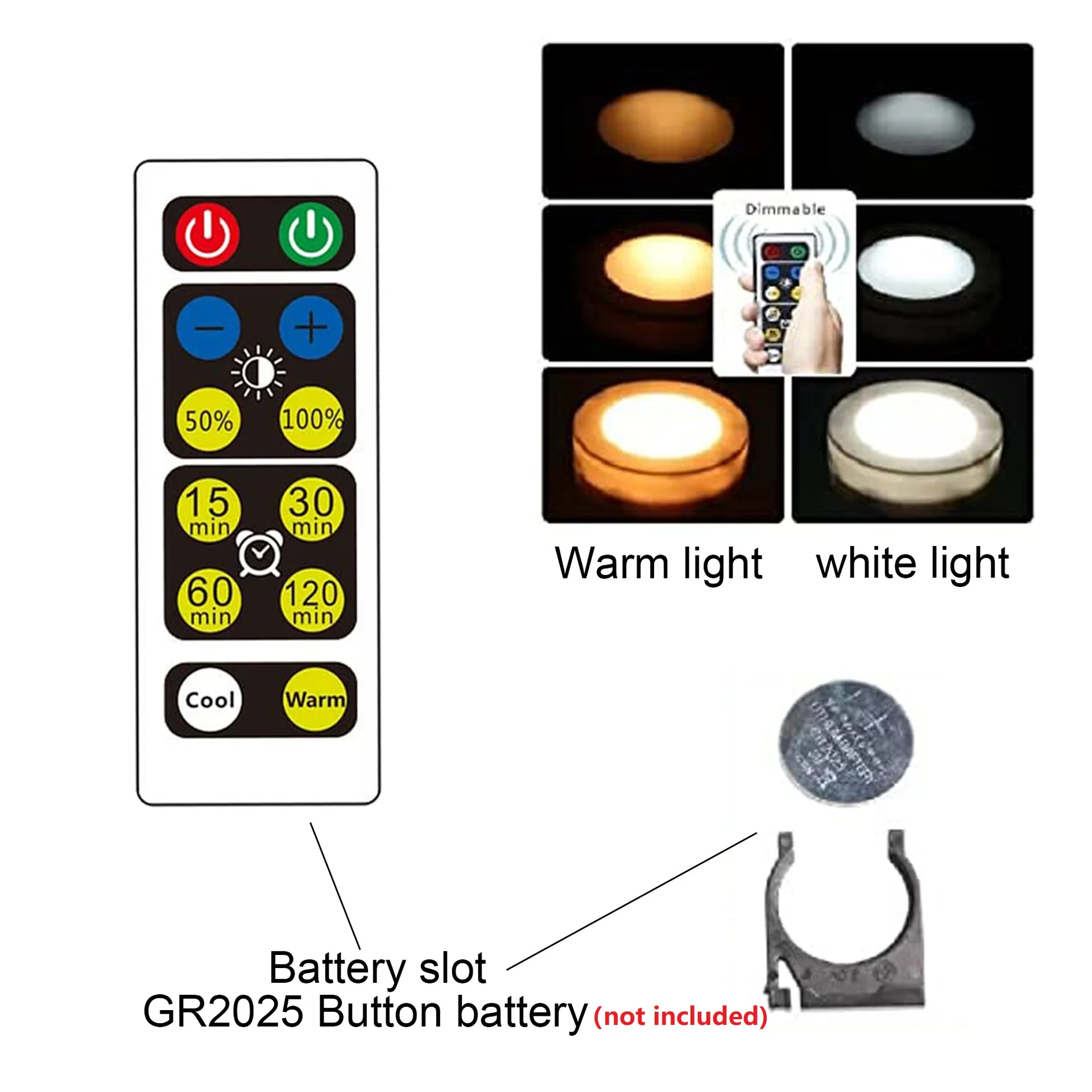 E27 미니 팻 램프 다채로운 따뜻한 빛 밝기 조정 배터리 원격 제어 침실 벽 교수형 램프로 구동