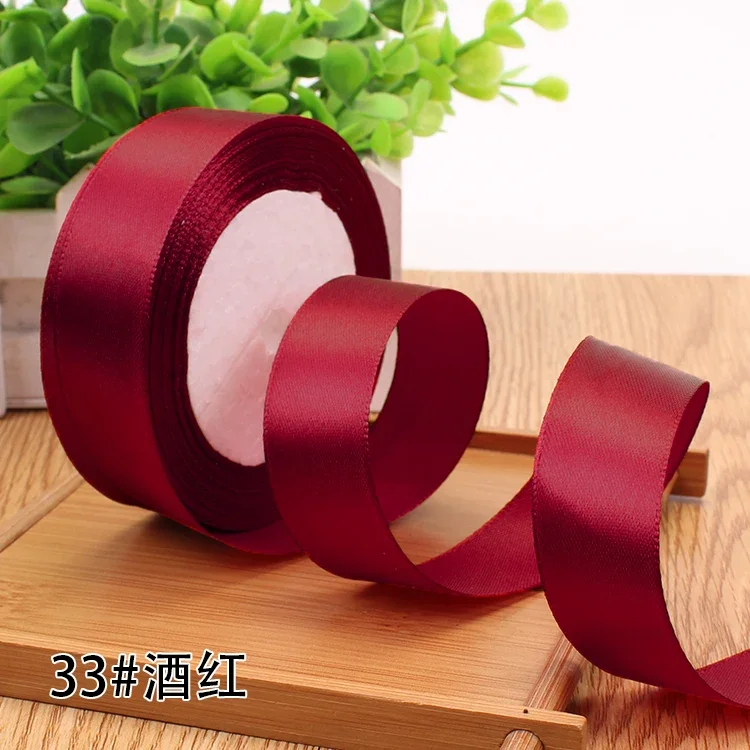 Elegant Beige Silk Satin Ribbon for Crafts and Decorations