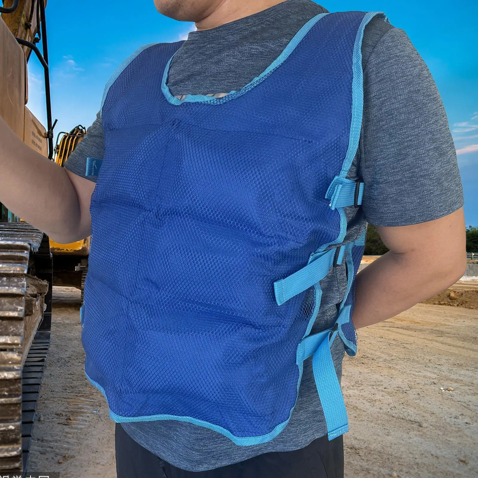 Ice Vest Cooling Safety Vest Outdoor High Temperature Clothing Adjustable Cool Jacket Summer Outdoor Ice Pack Cooling Vest