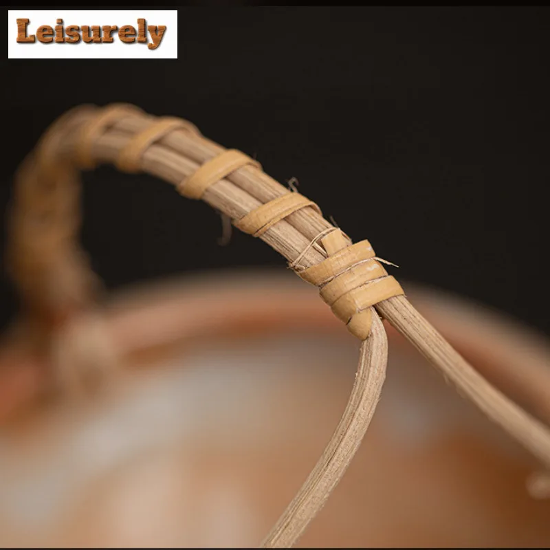 200ml Rattan Weaving Teapot Handmade Tea Infuser Pot Household Tea Soaking Kettle With Filter Drinkware Accessories Collection