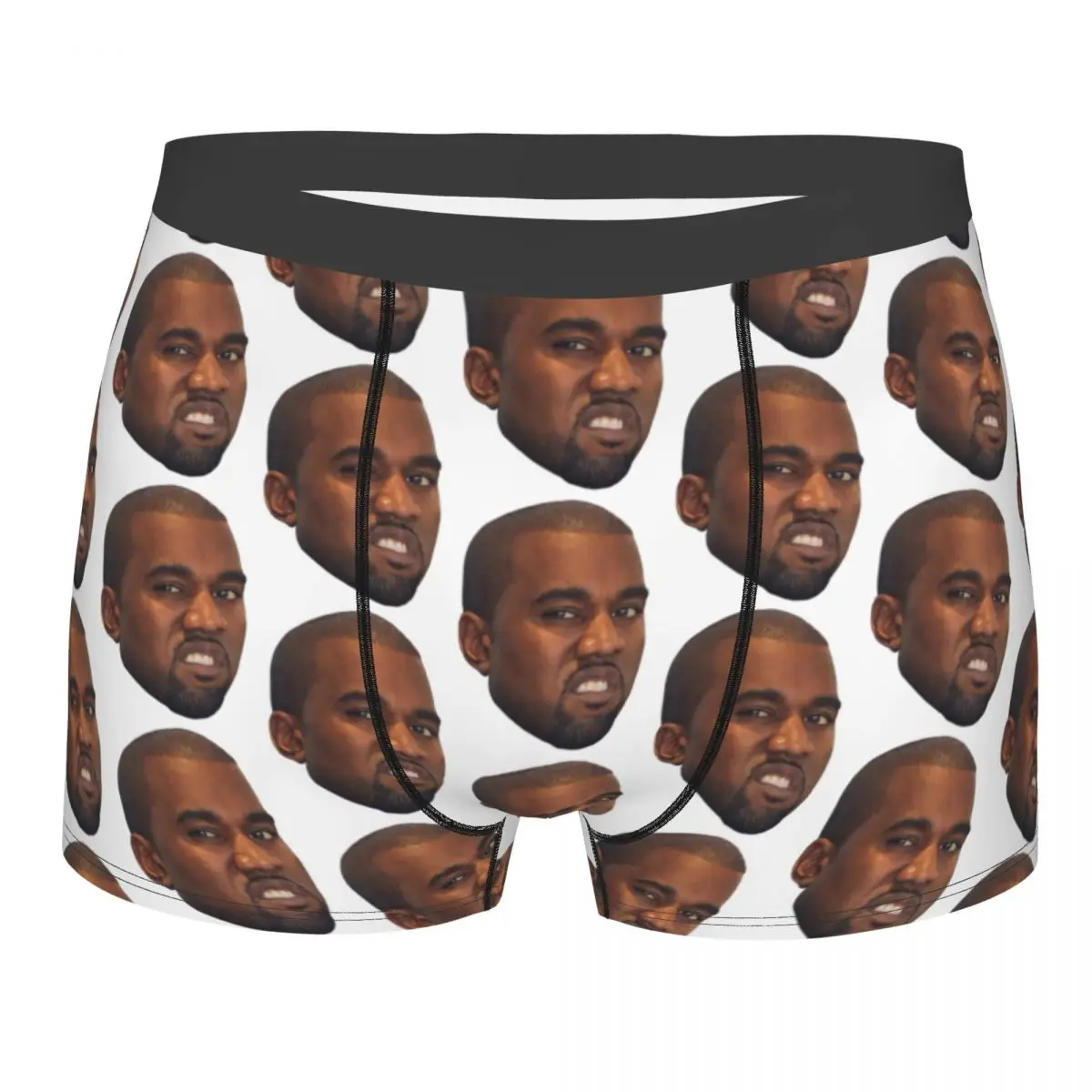 Sexy Funny Kanye West Meme Boxers Shorts Underpants Male Stretch Rapper