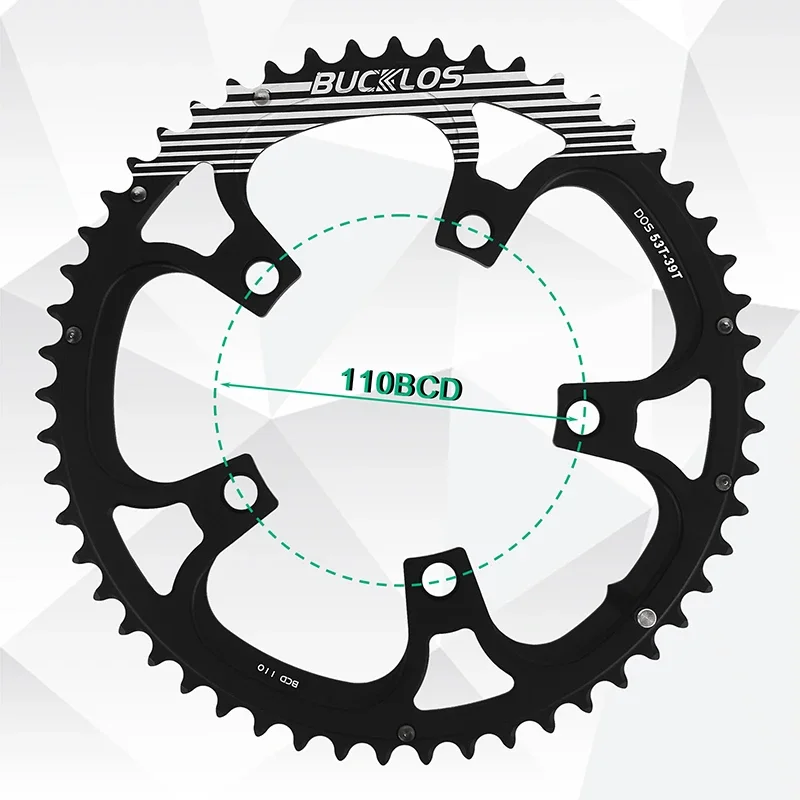 Ultralight Double Chainring for Road Bike 110BCD 50-34T 52-36T 53-39T Bicycle Cr