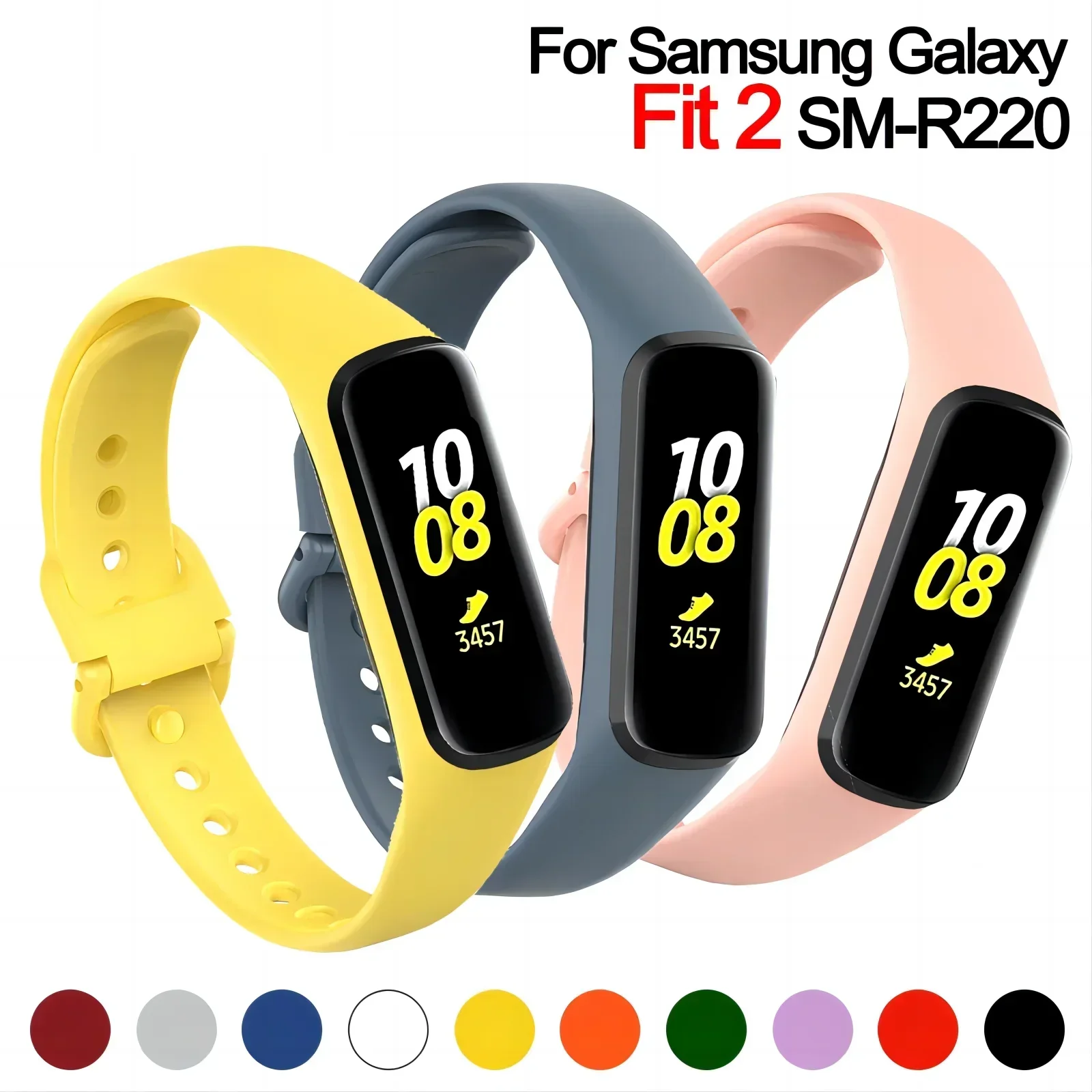 

Silicone Strap For Samsung Galaxy Fit 2 SM-R220 band Bracelet Replacement Wrist For Galaxy Fit 2 Watch Correa soft Accessories