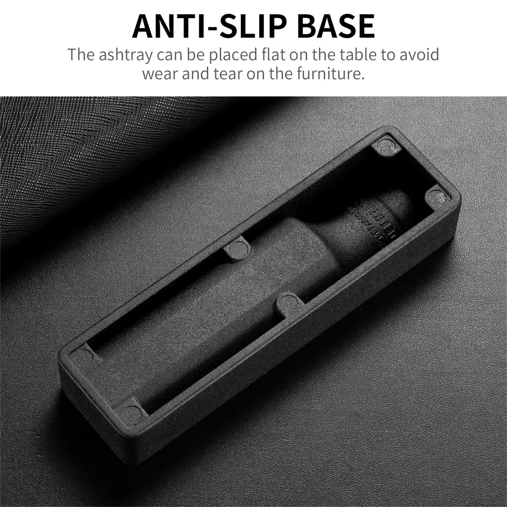 CIGARLOOONG Lightweight Travel Portable Cigar Ashtray Zinc Alloy Material Cigar Holder Tray Cigar Extinguisher Cigar Accessories 2