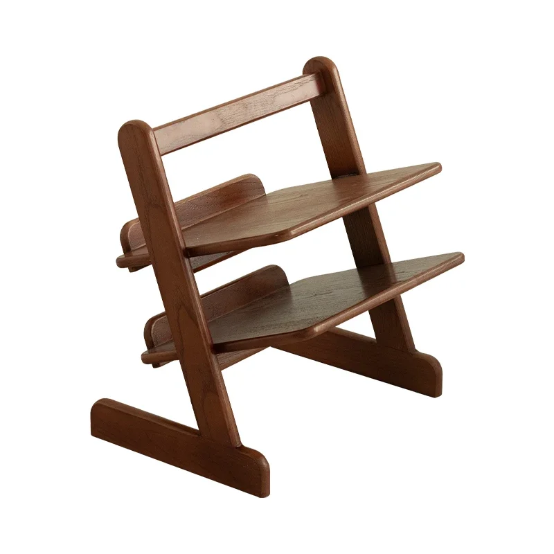 Simple Ancient Style Magazine Frame Small Family Creative Storage Rack Home Ash Wood Living Room Sofa Edge A Few Book Organizer