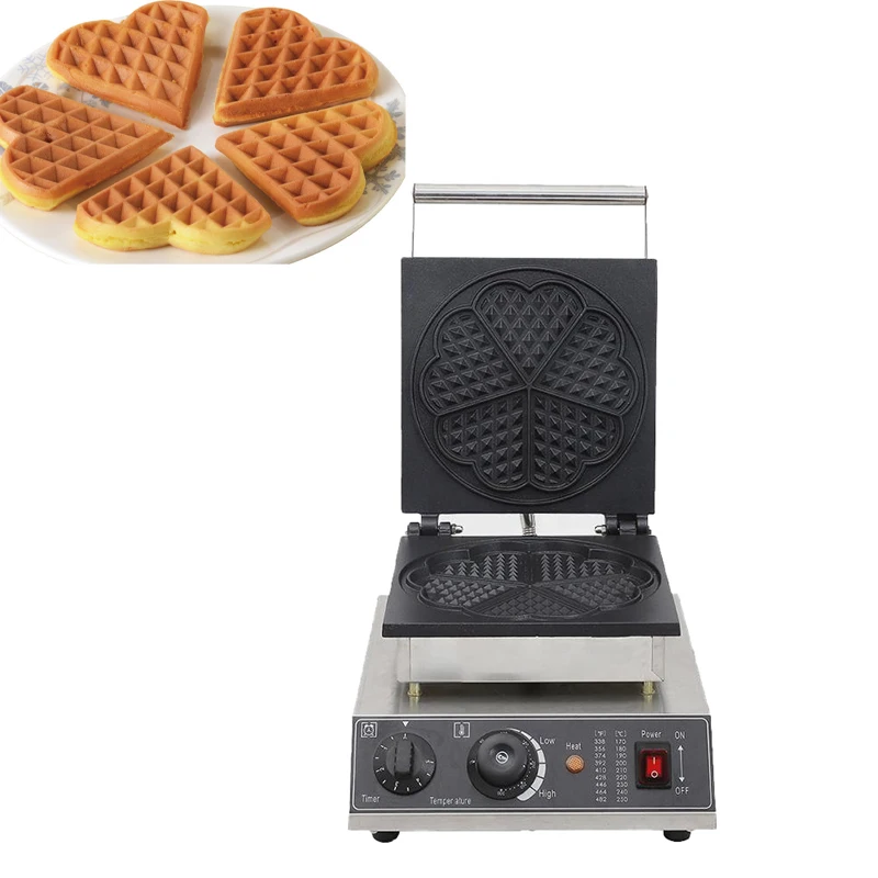 Macchina Da Viaggio Elettrica Commerciale A Forma Di Cuore Love Bread Baking Pan Cake Forno On-Stick Bubble Egg Waffle Maker Machine