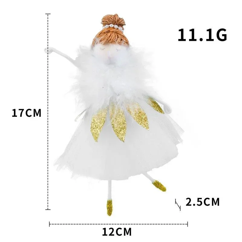 Cute Girl Angel Christmas Pendant Mini Christmas Tree Ornaments Ballerina Tree Hanging Ornaments for Party Decorations