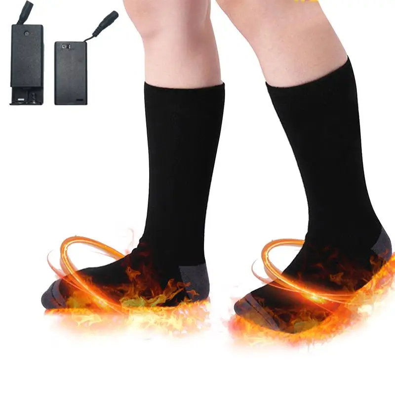 Outdoor Ski Heated Socks Washable USB Electric Heating Socks Hiking Camping Fishing Riding Cycling Hunting Foot Warmer