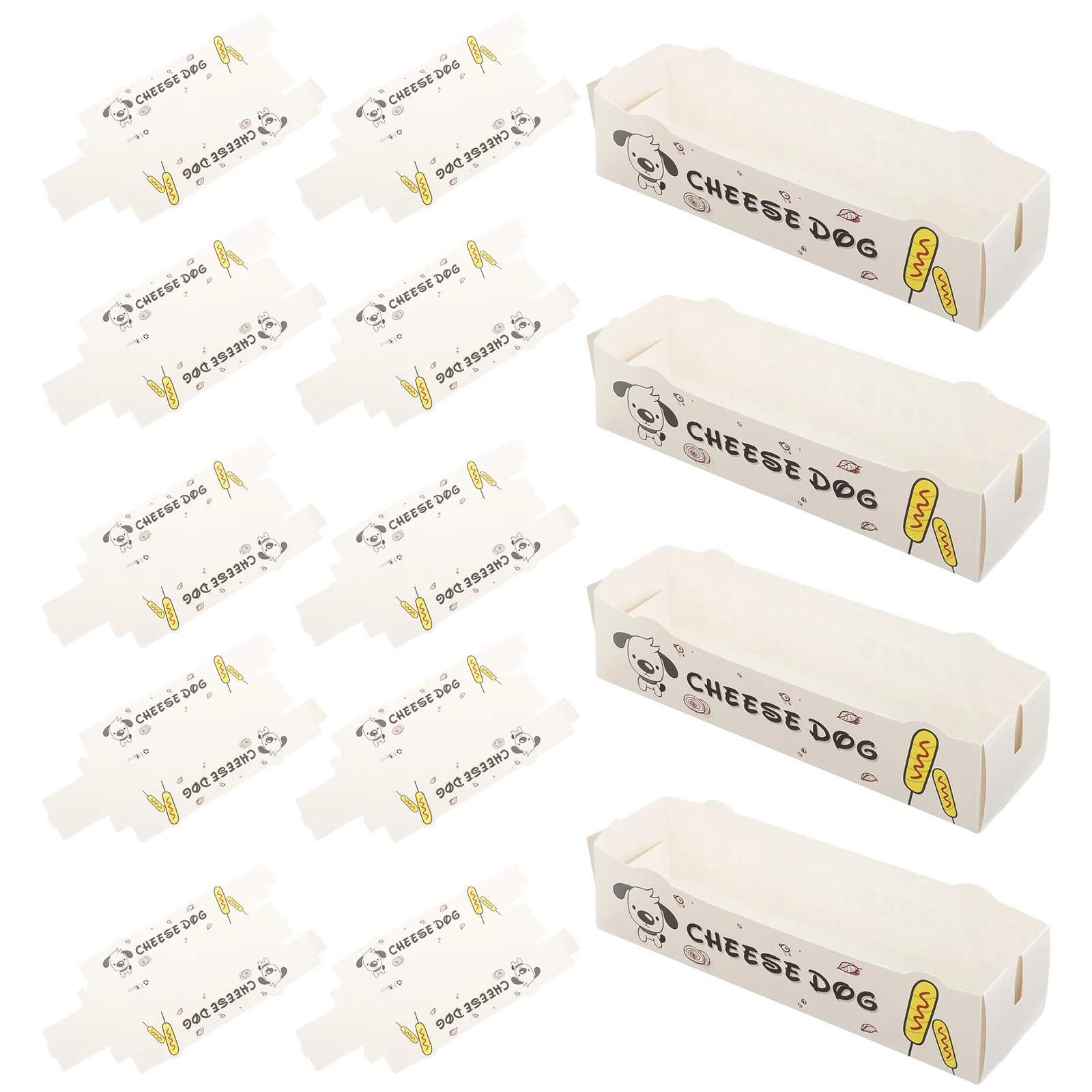 100PCS Hot Dog Paper Boxes Takeaway Disposable Lunch Trays – Kraft Cardboard Containers... - SKU HDBP1657 - UGI Packaging