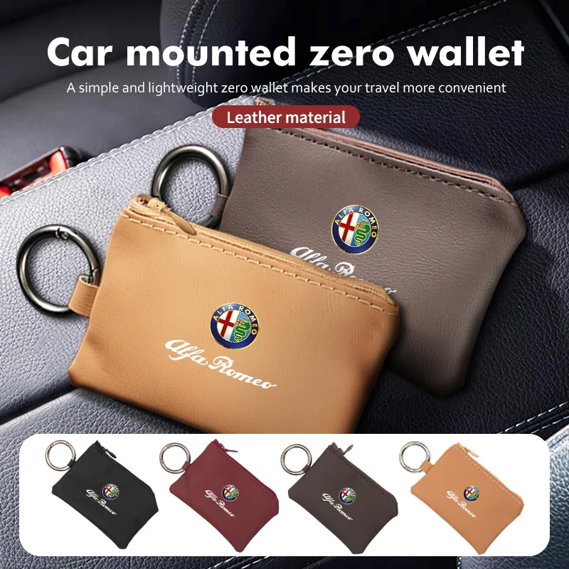 Portachiavi Per Auto In Pelle Portachiavi Con Cerniera Accessori Per Portafoglio Per Alfa Romeo Gt Stelvio F1 Brera Volante Tonale Gloria Disco