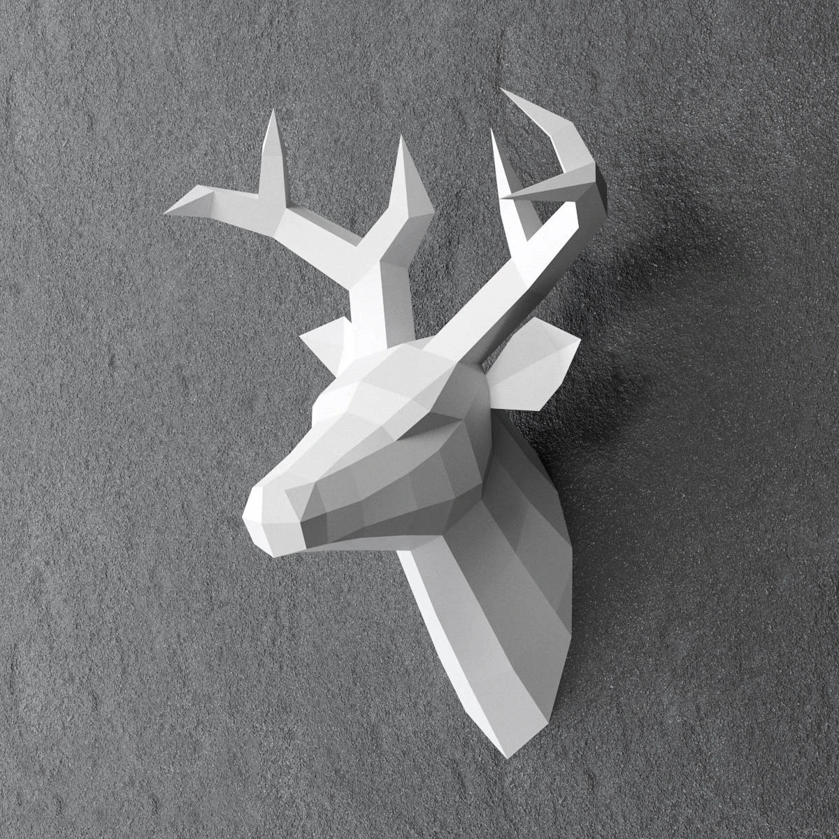 3d Paper Model Deer Head Wall Hanging Papercraft DIY Puzzles Hand Made Creative Toys Sculpture Props Home Decor