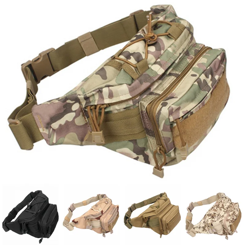 

Military Utility Molle Waist Bag Tactical Waist Pack Shoulder Bag Multi-pocket Outdoor Sport Hunting Camping Hiking Pouch
