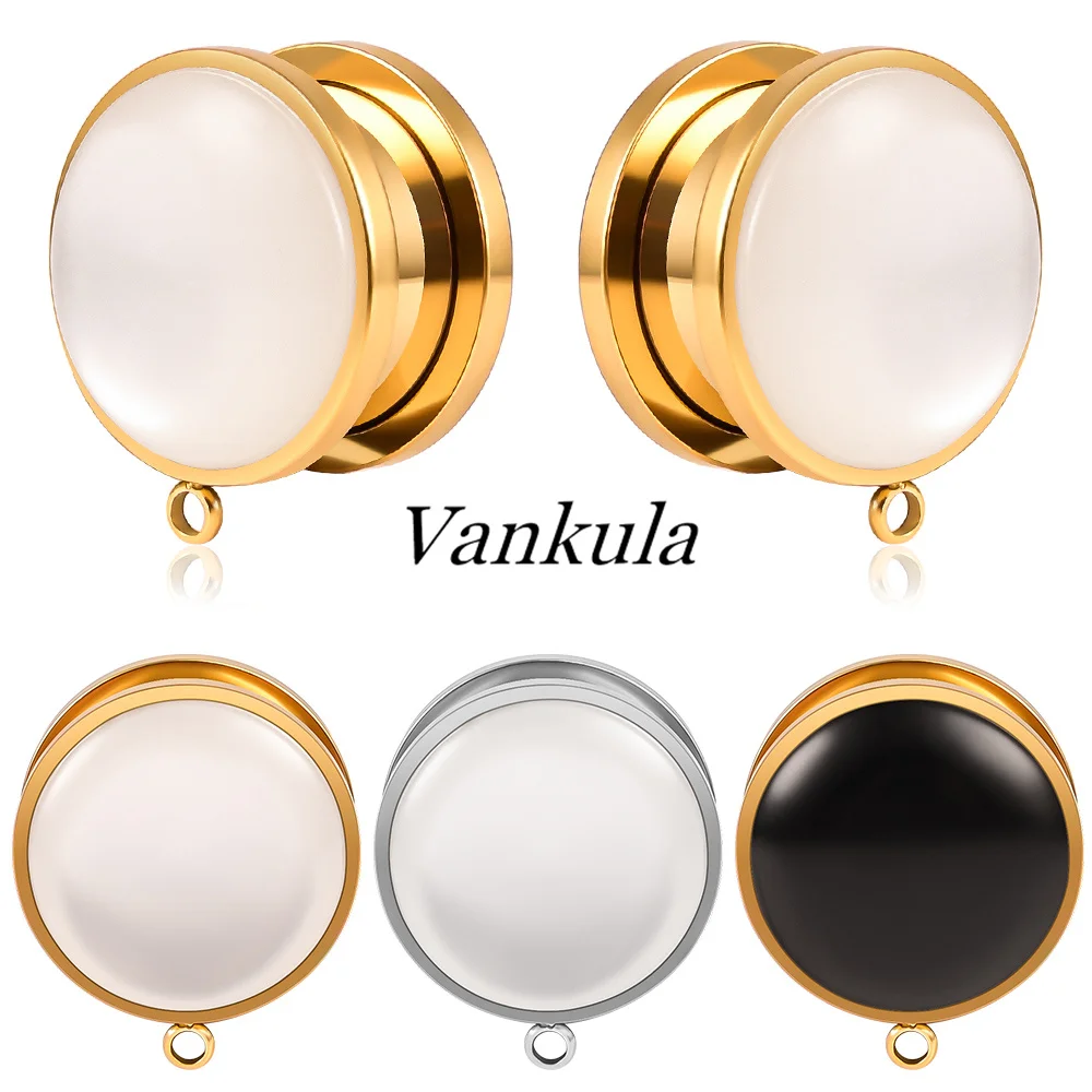 

Vankula 2pcs DIY Stainless Steel Ear Plugs Body Piercing Screw Tunnels Stretchers Fashion Jewelry Earrings Expander For Gift