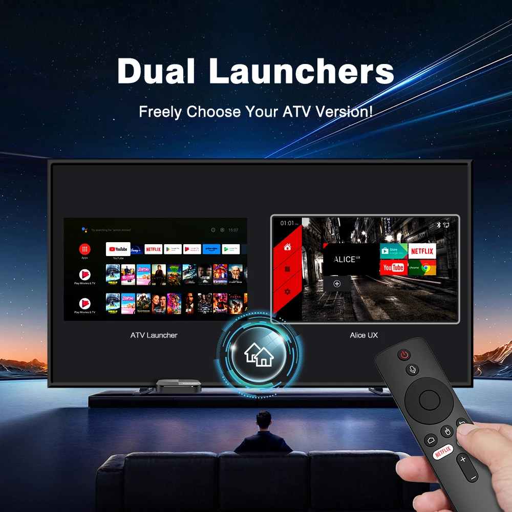 Ports close-up on the TV box