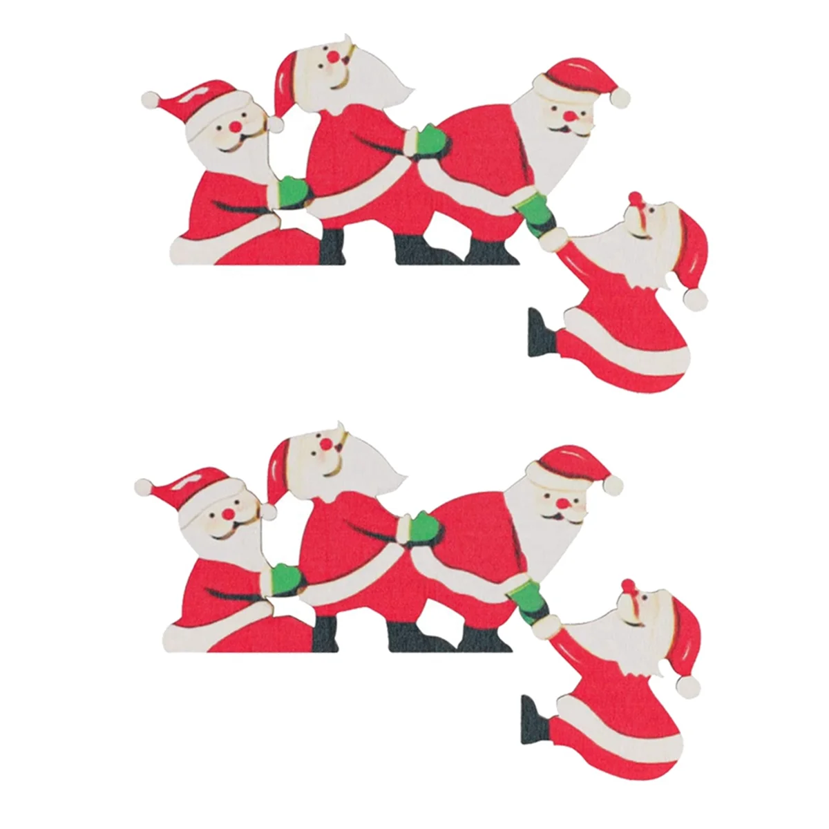 

2PCS Christmas Door Frame Decorations Wooden for Xmas Home Doors Windows Walls Party,D