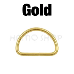 Versatile Metal D Ring Adjustable Buckle Clasp for Straps and DIY Crafts (Gold)