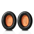 Black Orange Leather