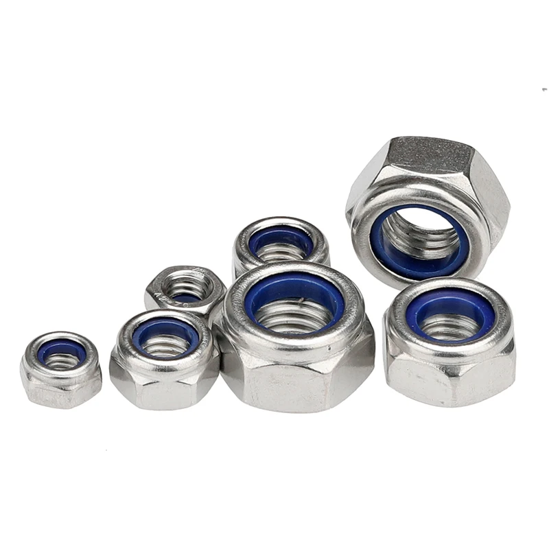 Description Picture 5 of item2pcs Nylock Nut Lock Nuts M14 M18 M16 M20 304 Stainless Steel Hex Self-locking Locking 316 Material