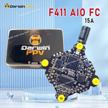 DarwinFPV F411 AIO Flight Controller Whoop Blheli_S Betaflight F4 15A OSD BEC BL_S 1-3S 4In1 ESC per Droni RC FPV Racing