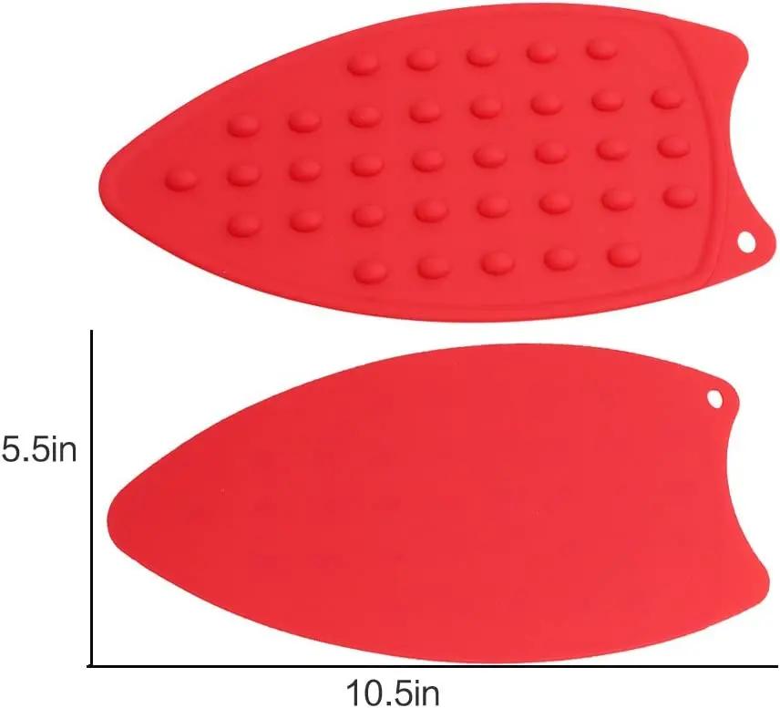 OFXDD 2 cuscinetti per ferro da stiro in silicone, antiscivolo, per asse da stiro, ferri piatti e arricciacapelli, cuscinetto per ferro caldo, resistente al calore, multicolore