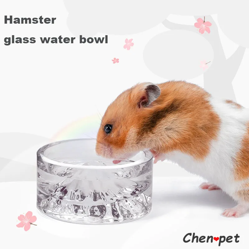 Special Design Small Pet Supplies Fuji Mountain Hamster Glass Water Feeder for Chinchillas Guinea Pig Accessories Water Bottle