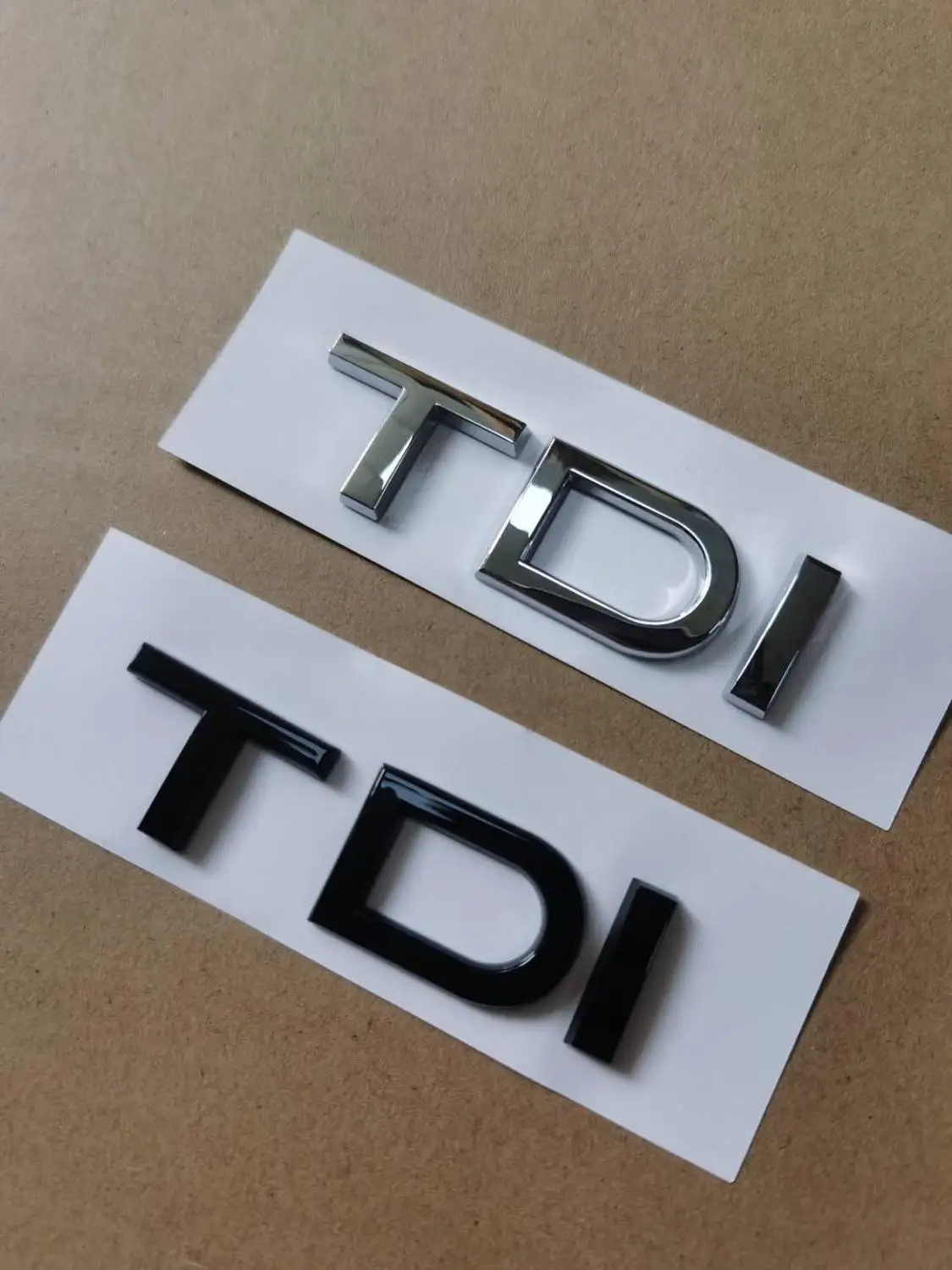 

New Chrome glossy black ABS TDI car rear Emblem sticker for Audi A1 A3 A4 A5 A6 A6L A7 A8 S3 S6 Q3 Q5 Q7 TT S RS