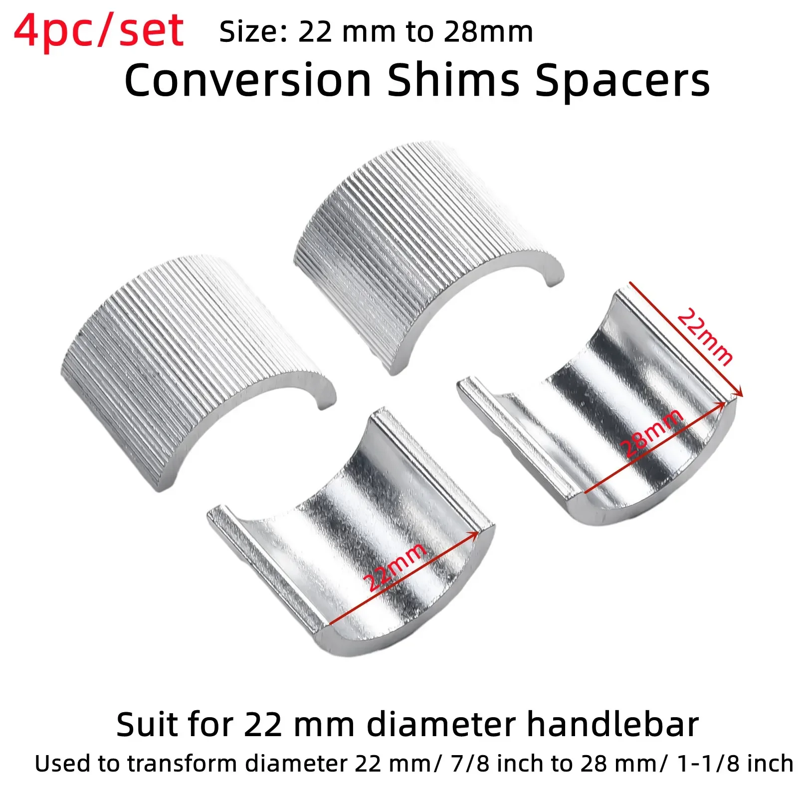 Durable Aluminum Alloy Handlebar Conversion Spacers and Shims