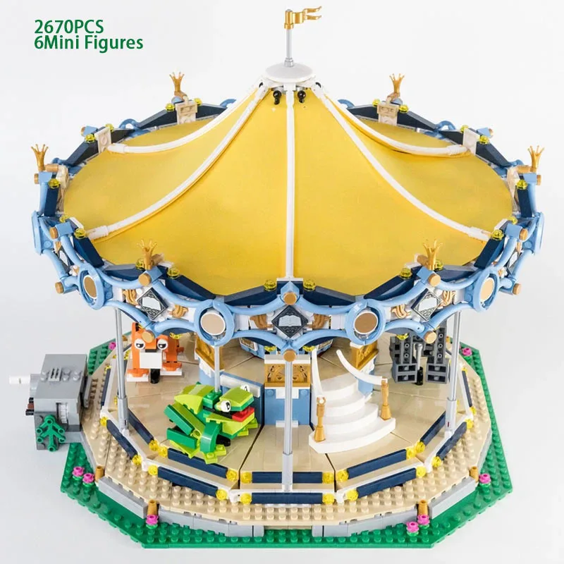 

2670PCS Children Fairground Grand Carousel Building Blocks Bricks Christmas Education Kids Birthday Gift Toy Compatible 10257