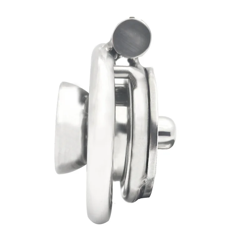Penis Chastity Cage Chastity Lock Sex Toy Penis Cock Ring Urethral Inverted Negative Male Chastity Lock Flat Cock Cage with Metal Urethral Catheter for Couple Men