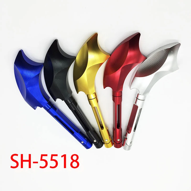 

Motorcycle Aluminum Rear View Mirrors 8/10mm Universal Anti-glare Bluish Rearview Side Mirrors For Cruisers Victory Chopper