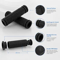 PINMOAP 2PCS Couvre-guidon de vélo en caoutchouc, couvre-guidon antidérapant absorbant les chocs, couvre-guidon de montagne, accessoire de conduite 4