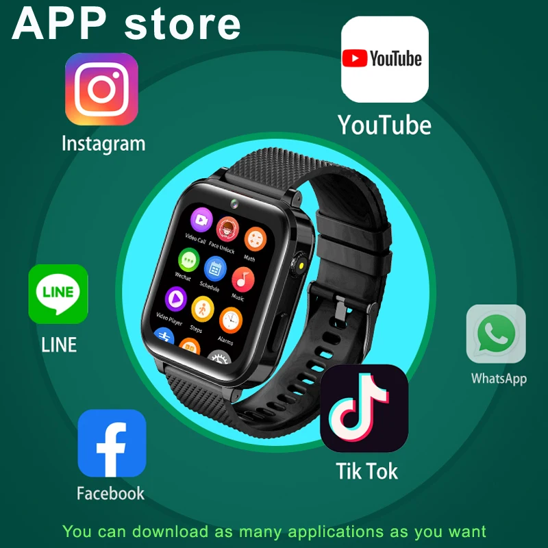 어린이 스마트 워치 GPS Wifi ROM 8G SOS 추적기, 위치 화상 통화, 학생 전화 시계, 어린이 스마트워치, 여아 남아, 4G, 신제품