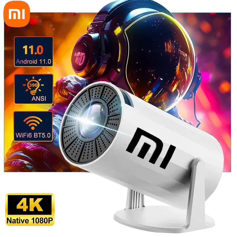 

Xiaomi YZ300 новый проектор 4K Android 11 WIFI6 BT5.0 1080P 1280*720P домашний кинотеатр, проектор экрана телевизора, наружный портативный проектор