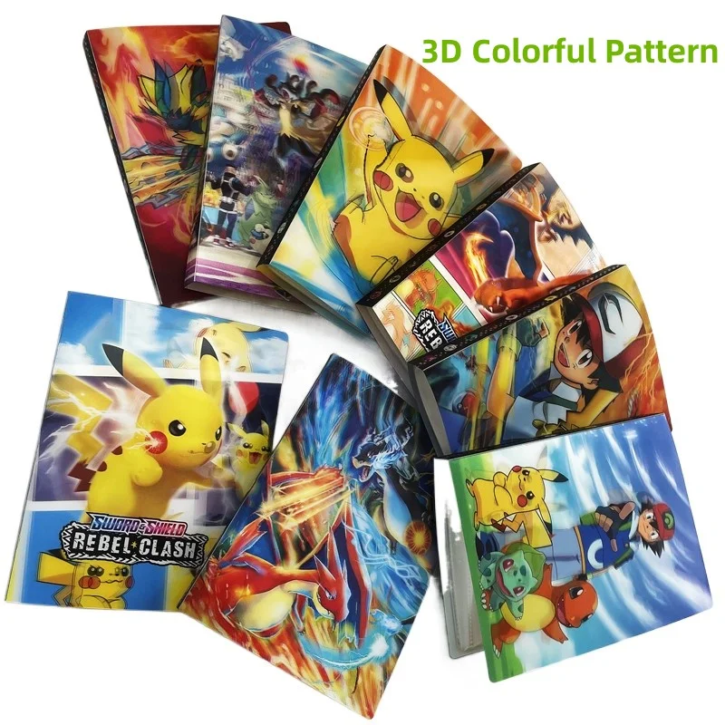 

240Pcs Pokemon 3D Detective Album Card Binder Pokemon Card VMAX Series Album Book Most Popular List Toy Children's Gifts