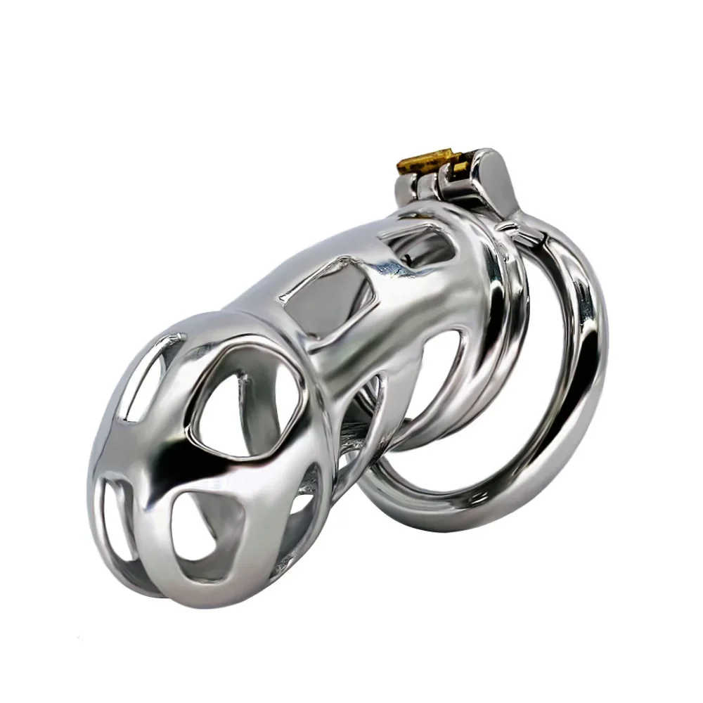 Penis Chastity Cage Stainless Steel Breathable Cock Ring For Men