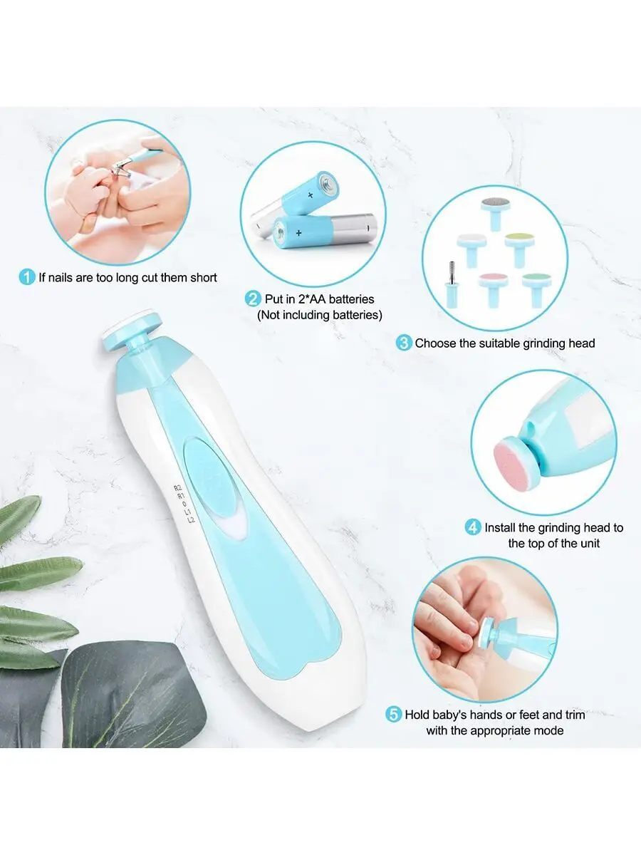 1set Unisex Baby Nail Trimmer, Blue Multi-functional Children Nursing Product