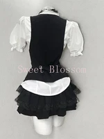 Harajuku Gothic Retro Chic Outfit Women Bubble Sleeve Shirt + Slim Vest + Short Cake Skirt New Vintage Fashion 3 Piece Suit 2025 - Image 2