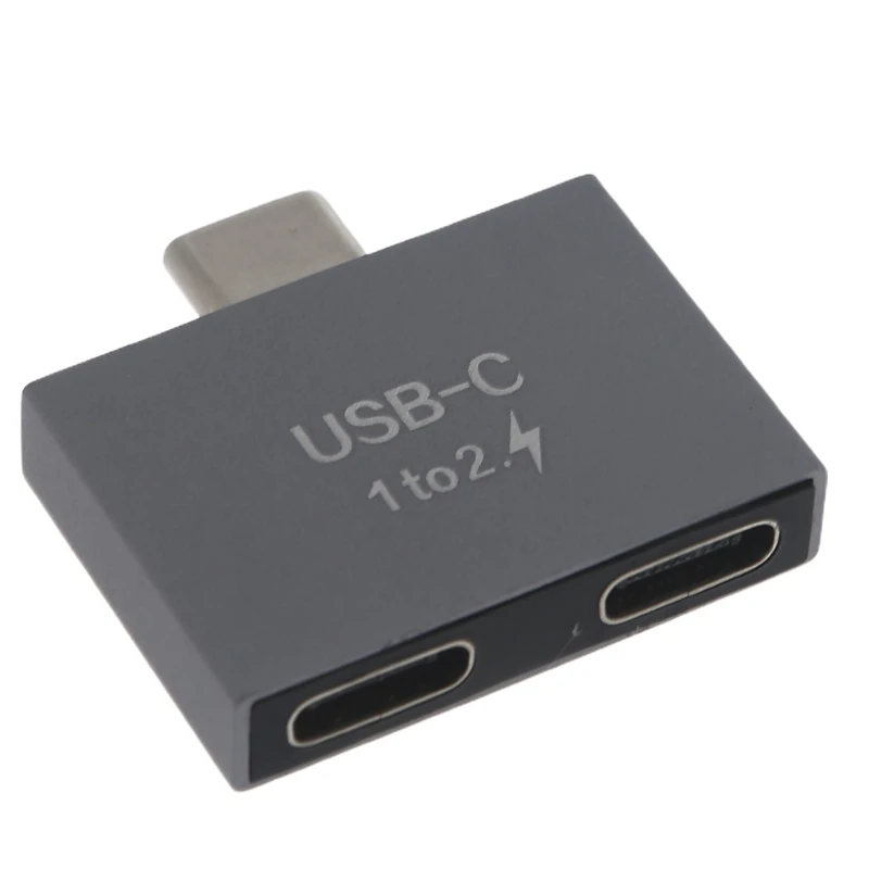 USB C Male to Dual USB C Female Splitter Convter Adapter Connector for USB C PD Powerbank Laptop Accessories