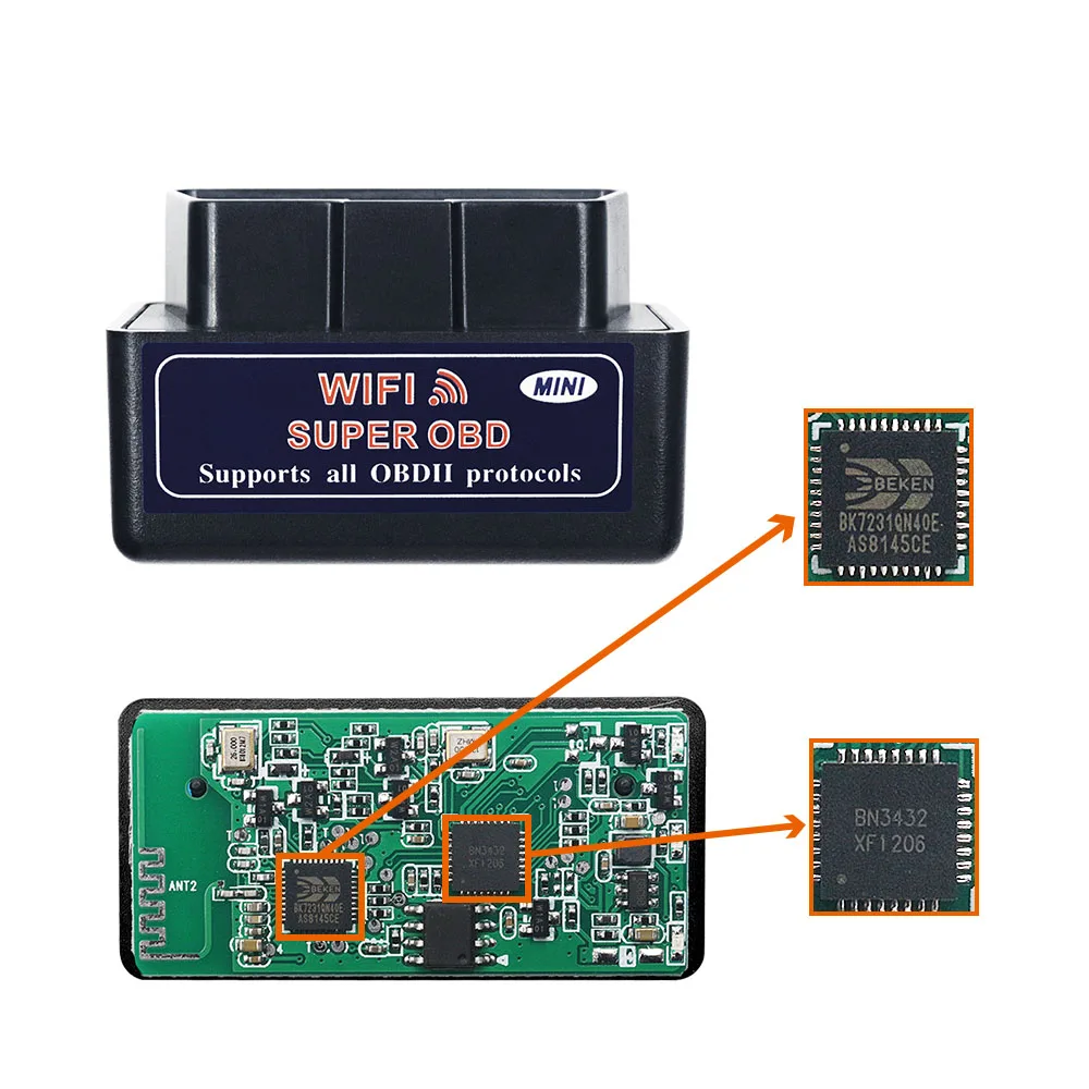 Super Mini Elm327 Wifi OBD2 Adapter ELM327WiFi OBD2 Auto Code Scanner For IOS Iphone ELM327 Wifi V1.5 Car Diagnostic Tool obd2 scanner,obd code reader