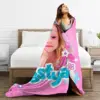 Cute Like Nastya Blankets Coral Fleece Plush Summer Air Conditioning Kawaii Cartoon Throw Blanket for Sofa Car Bedding Throws 3