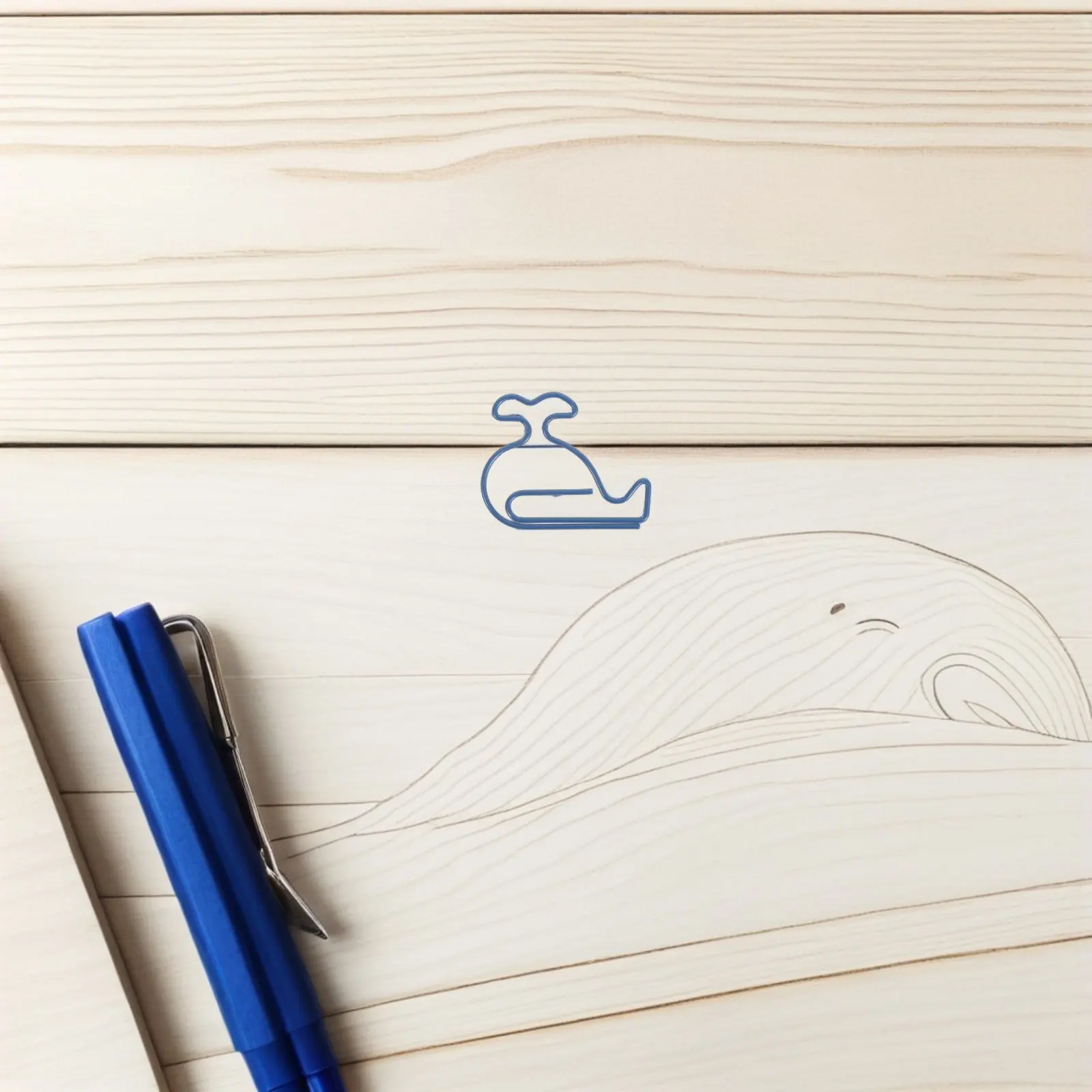 50Pcs 고래 모양 금속 종이 클립 귀여운 동물 모양의 클립 강력한 홀드 재사용 가능한 미니 종이 클립 사무실 학교 공예 저널