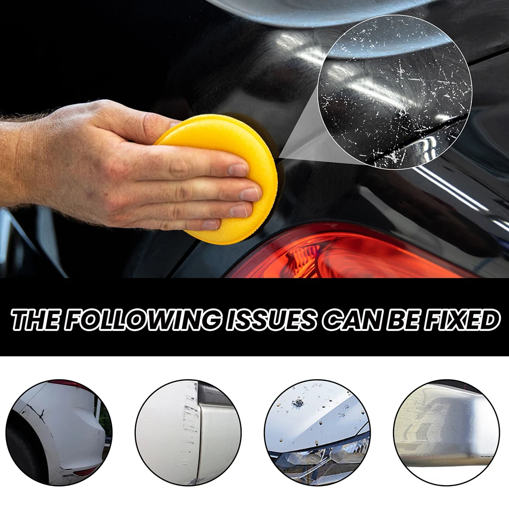 120ml Car Polish Scratch Remover Waterproof Car Paint Scratch Repair Cleaning Kit Anti-UV Paint Repair Polishing Wax