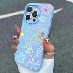 Spring Flower Pattern Phone Case - Elegant Floral Design Protective Cover - iPhone 11 Pro (Blue)