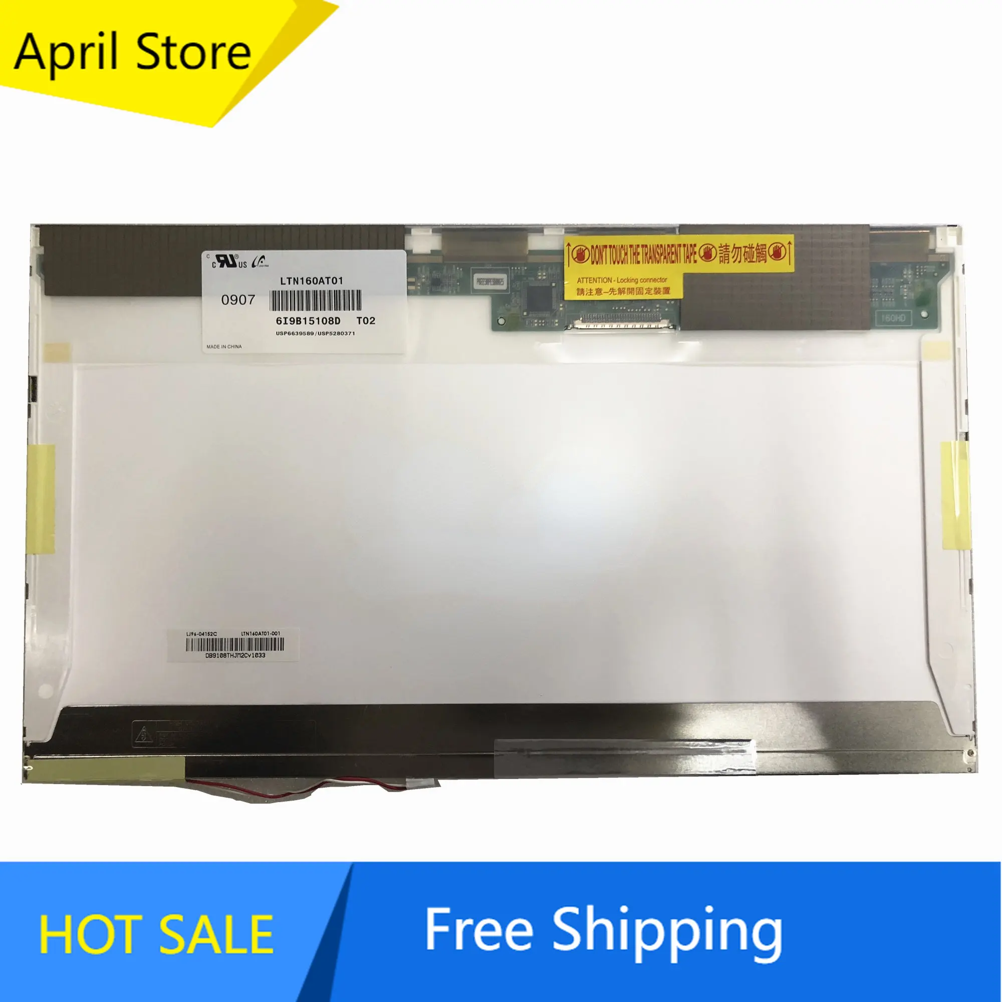 

Free Shipping LTN160AT01 LTN160AT02 16.0'' Laptop LCD Screen Panel 1366*768 30 Pins