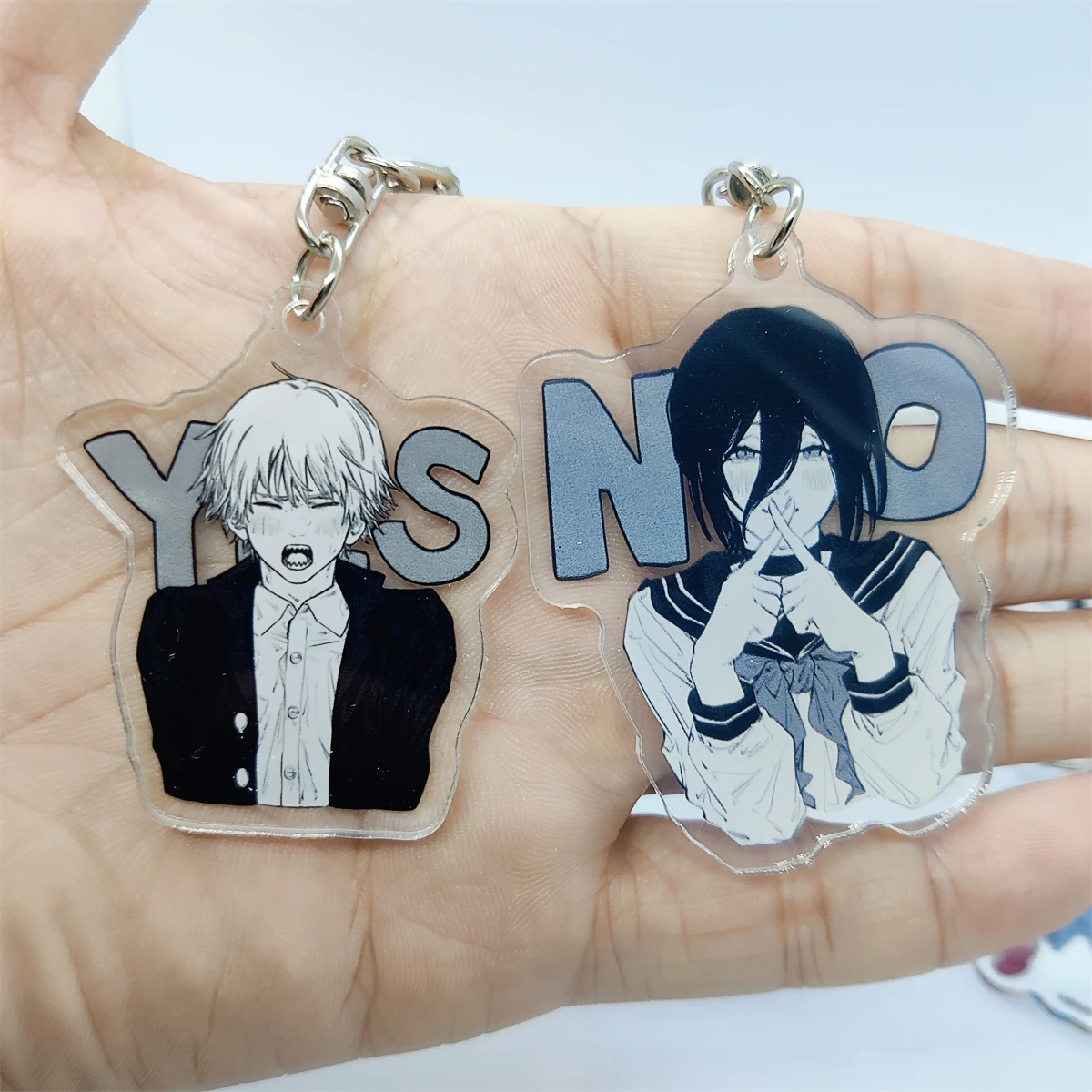 Hot Manga Anime Chainsaw Man Keychain Cosplay Kawaii Figures Pochita Power  Angel Metal chain Pendant Charm Key Chain Llaveros